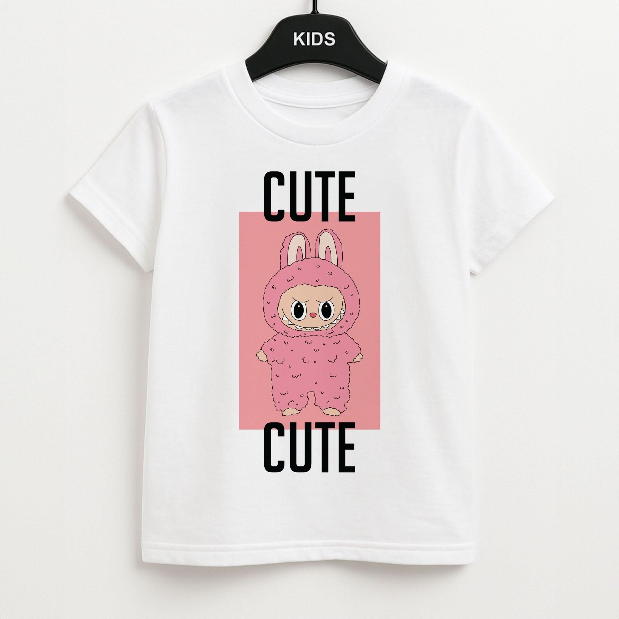Cute Pink Monster Kids T-Shirt