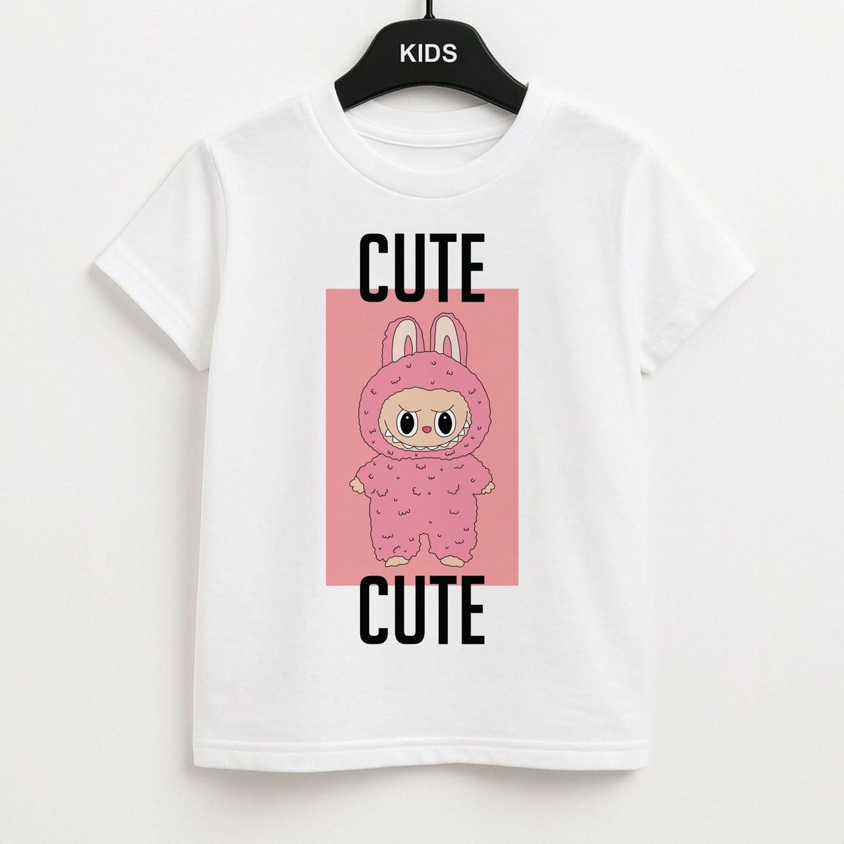 Cute Pink Monster Kids T-Shirt