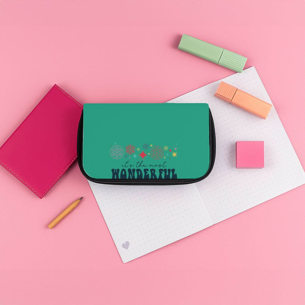 The Most Wonderful Time Of The Year Geometric Pencil Case