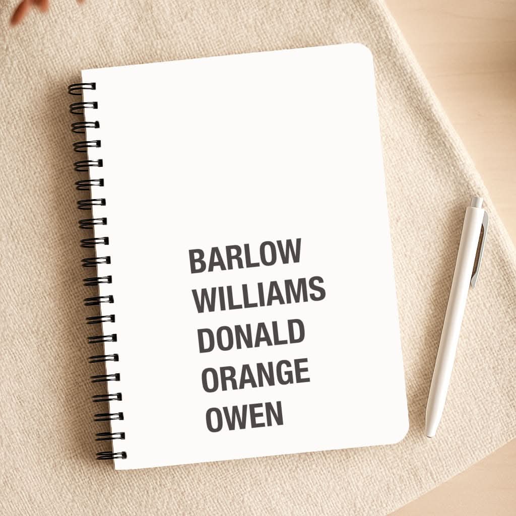 Take Band Members Names Notepad