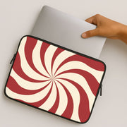 Peppermint Swirl Pattern Laptop Sleeve 2