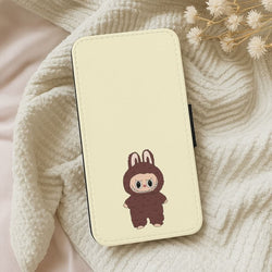 Cute Brown Monster Leather Phone Case