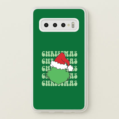 Green Creature Christmas Galaxy S10 Plus Case
