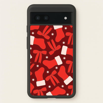 Stockings And Bows Pattern Google Pixel 7a Case