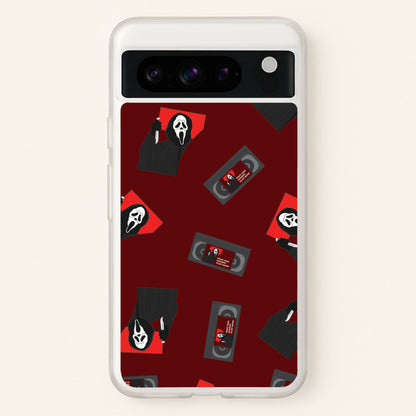 VHS & Ghostface Pattern Google Pixel 8 Pro Case
