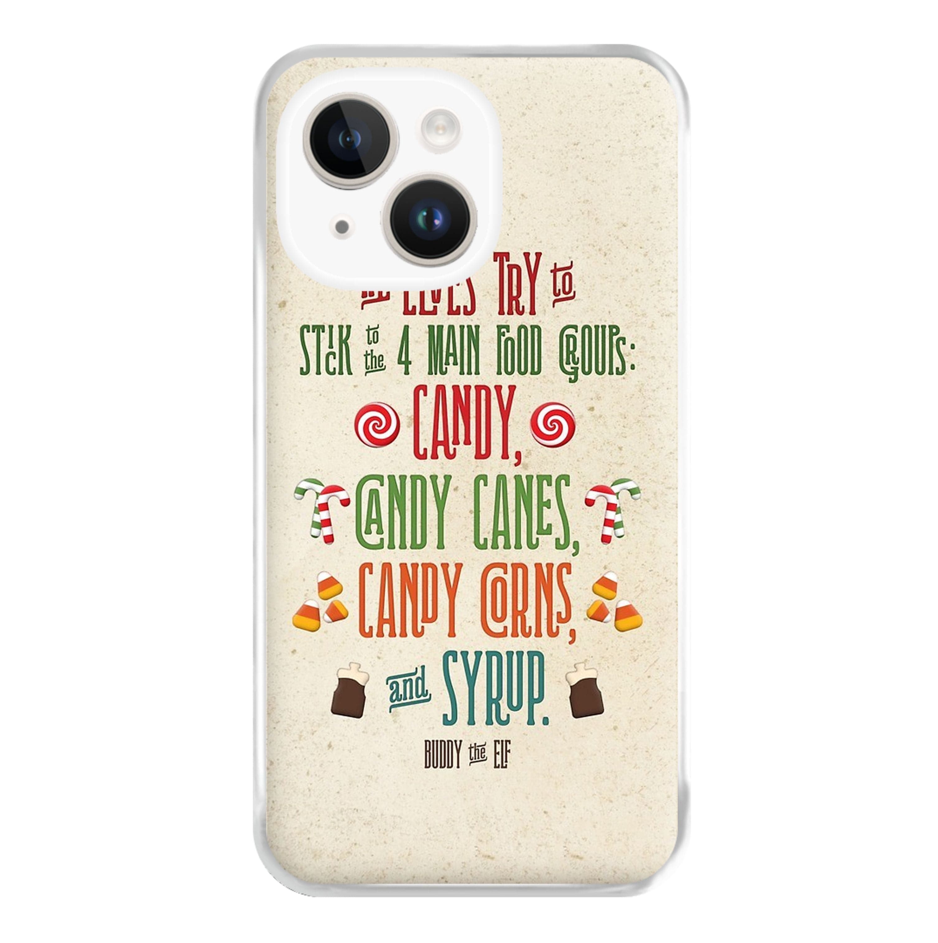 The Four Main Food Groups - Elf Phone Case