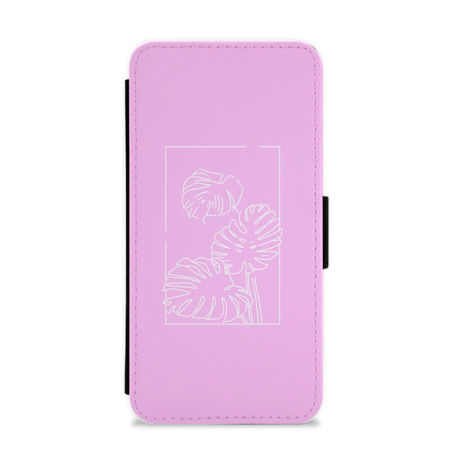 Pink Leaf - Foliage Flip / Wallet Phone Case