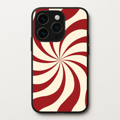 Peppermint Swirl Pattern iPhone 15 Pro Case