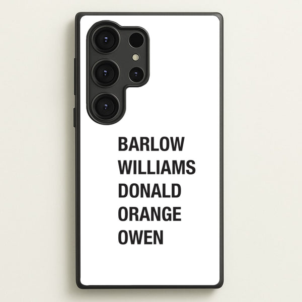 Take Band Members Names Galaxy S25 Ultra Case