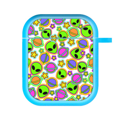 Colourful Aliens And Stars AirPods Case