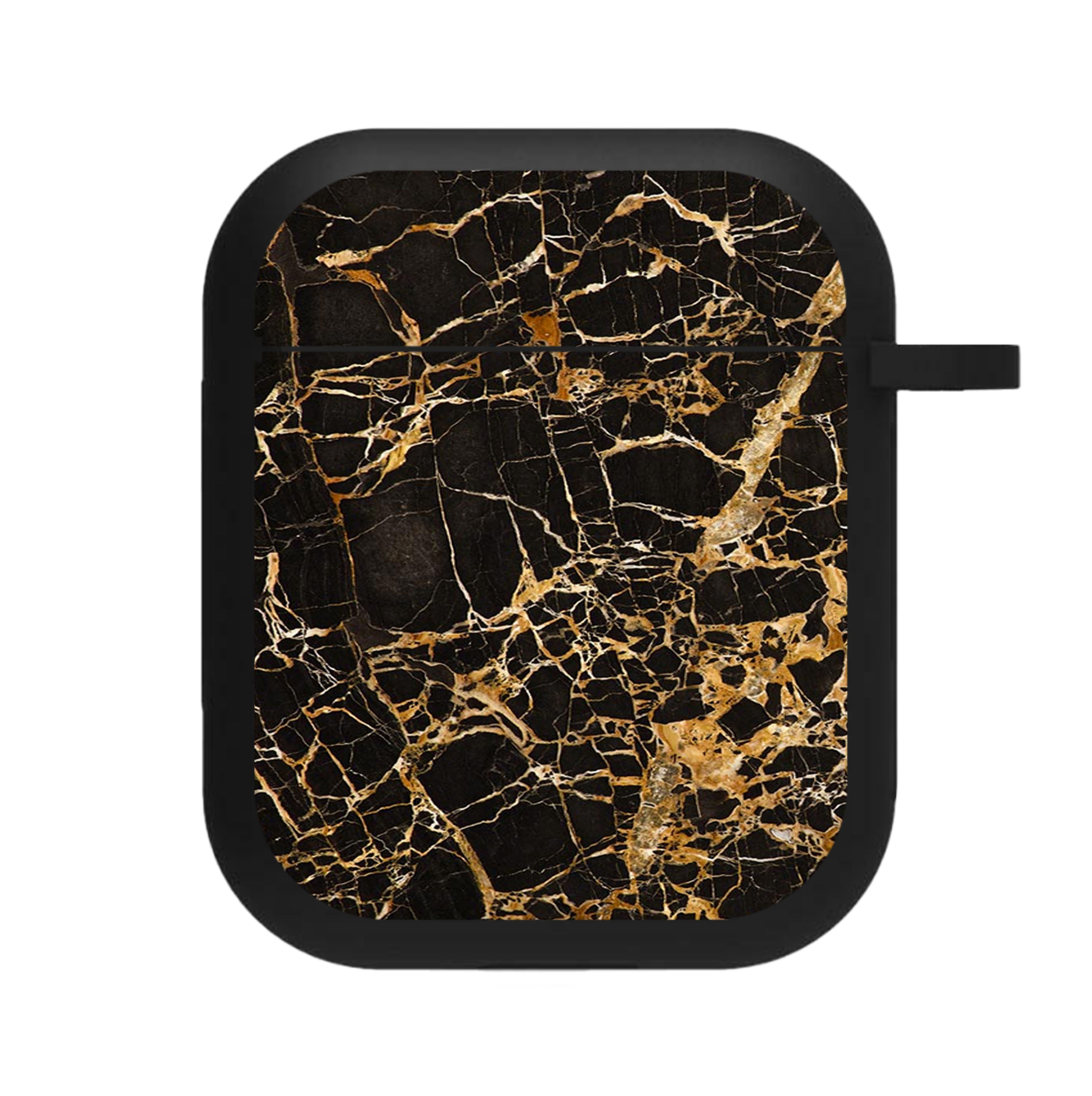 Black & Gold Marble Pattern AirPods Case