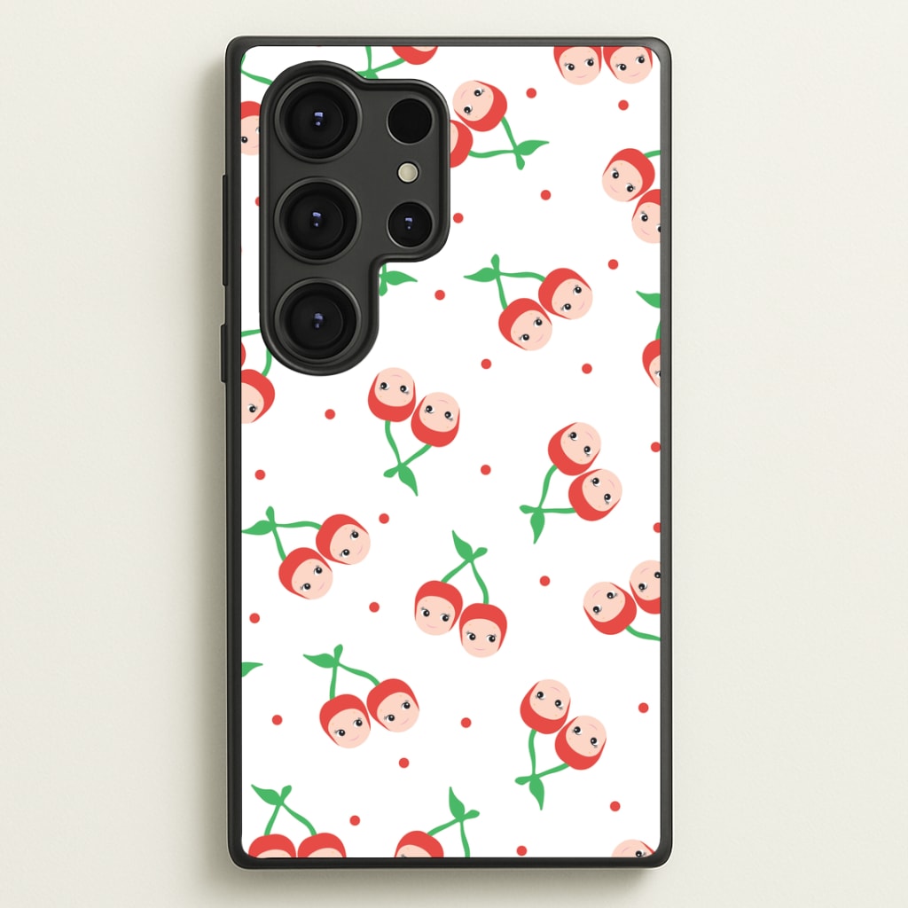 Cherry Angels Pattern Galaxy S25 Ultra Case