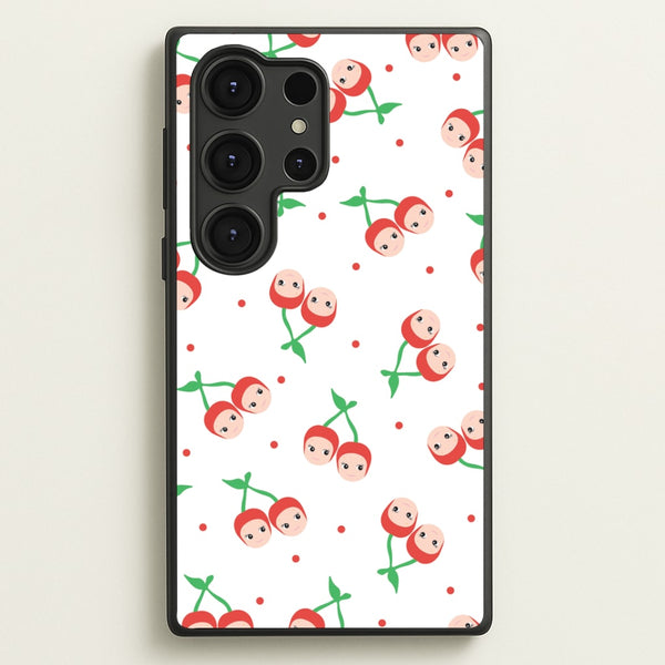 Cherry Angels Pattern Galaxy S25 Ultra Case