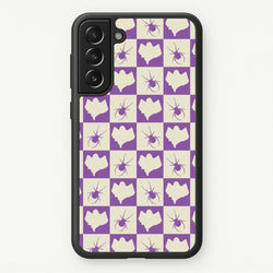 Spiders And Ghosts Checkered Pattern I Galaxy S22 Case
