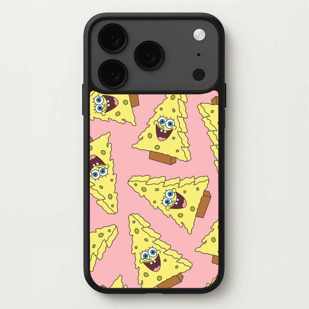 Christmas Tree Cartoon Sponge Pattern iPhone 17 Pro Case
