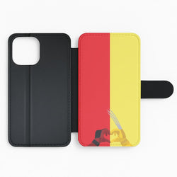 Red And Yellow Heroes Love Heart Flip Phone Case