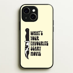 What's Your Favourite Scary Movie Trippy iPhone 15 Plus Case