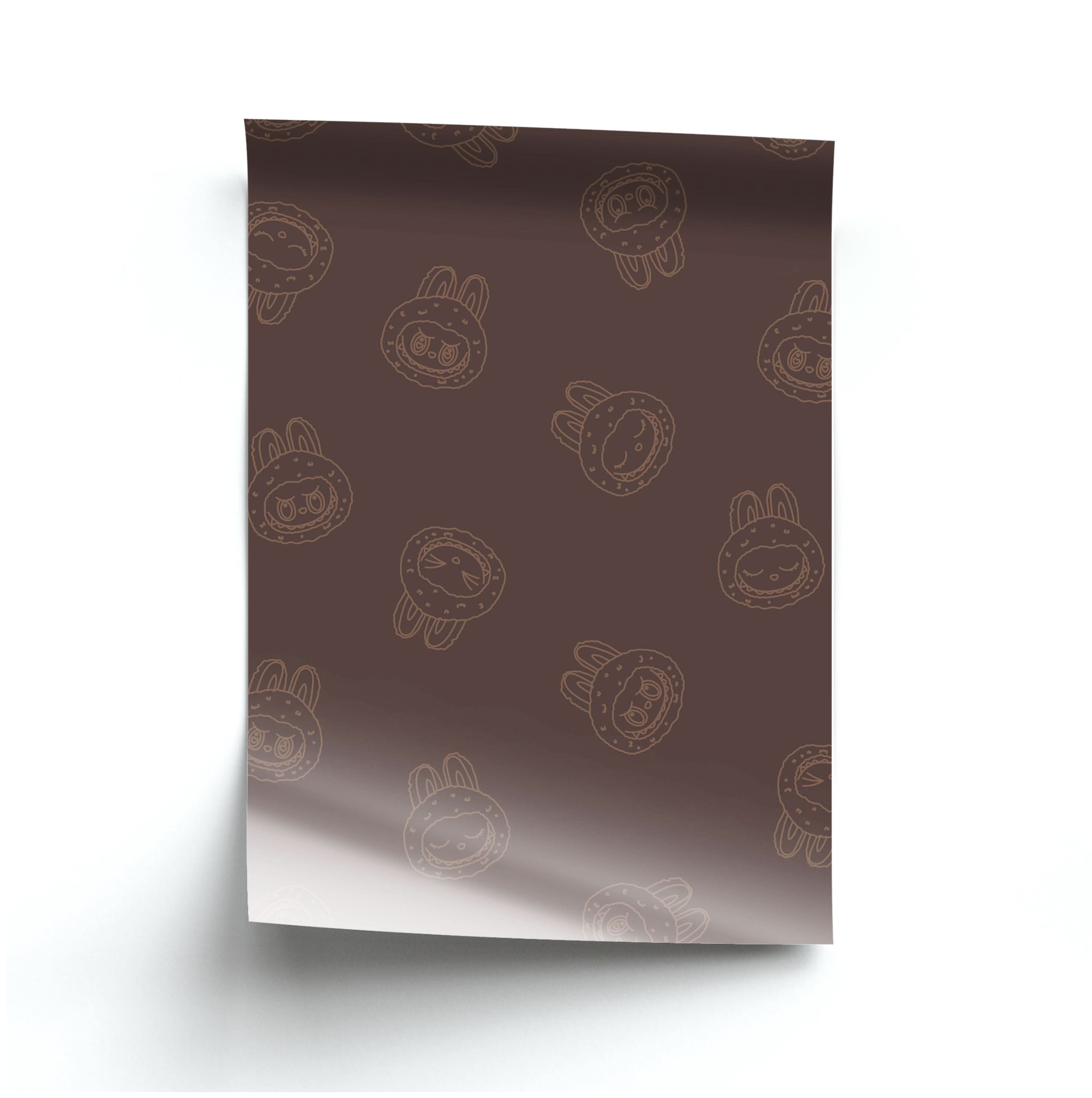 Monsters Outline Pattern I Poster