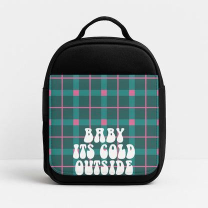 Baby It's Cold Outside Tartan Insulated Lunch Bag