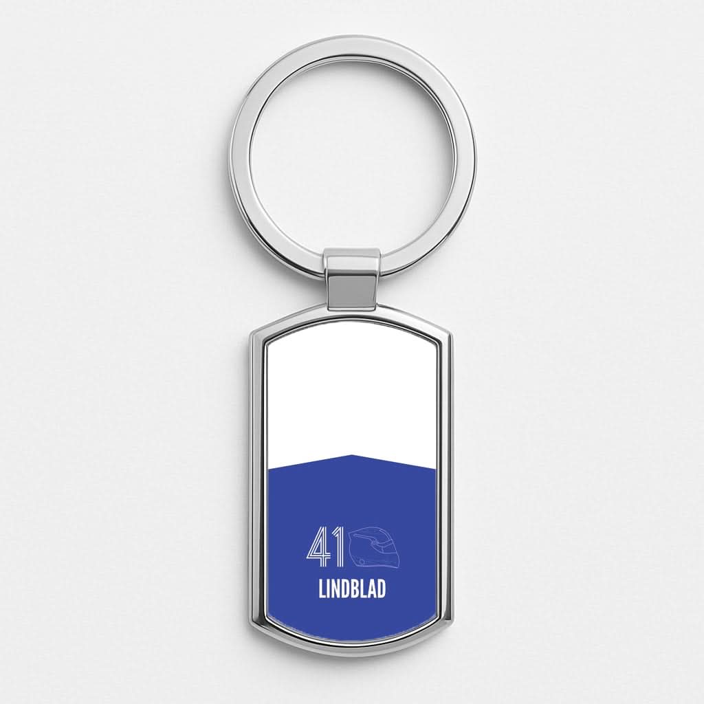 Lindblad Helmet 2026 Silver Metal Keyring