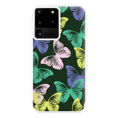 Colourful Butterfly Stamps Pattern Galaxy S20 Ultra Case