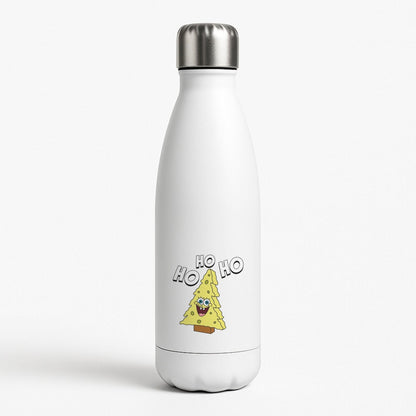 Christmas Tree Cartoon Sponge White Water Bottle