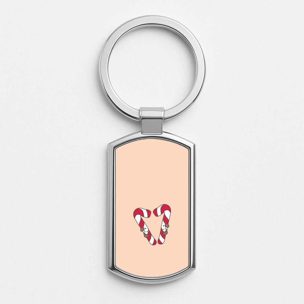 Christmas Candycane Plushies Luxury Keyring
