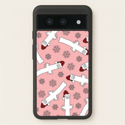 Wiggly Moom Xmas Hat Pattern Google Pixel 8a Case