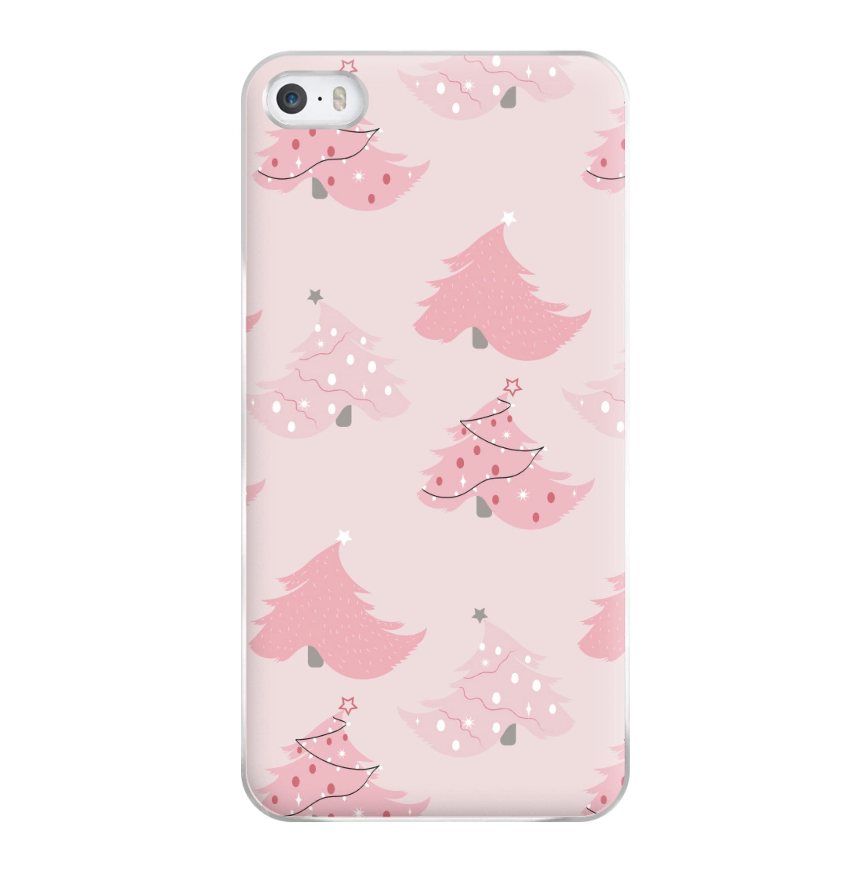 Pink Christmas Tree Pattern Phone Case