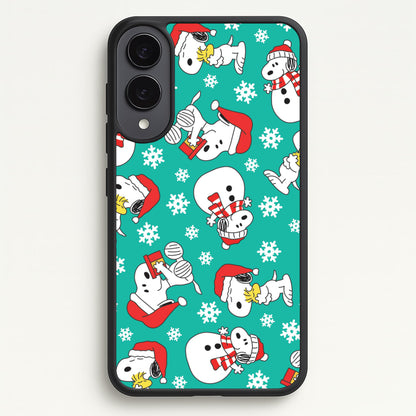 Christmas Cartoon Beagle Pattern Galaxy S25 Edge Case
