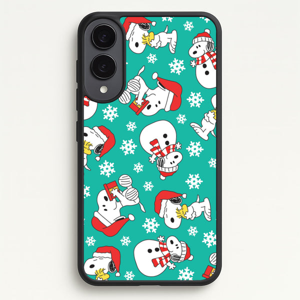 Christmas Cartoon Beagle Pattern Galaxy S25 Edge Case