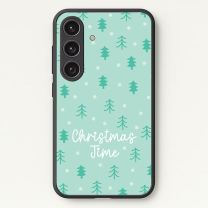 Cute Xmas Trees Pattern Galaxy S25 Plus Case
