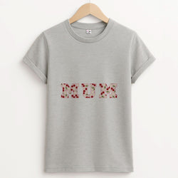 Floral Varsity Mum Unisex Grey T-Shirt