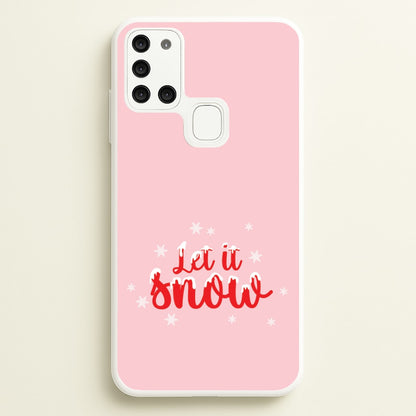 Let It Snow Snowflakes Galaxy A21s Case