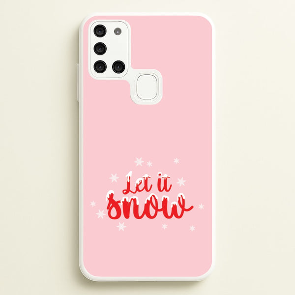 Let It Snow Snowflakes Galaxy A21s Case
