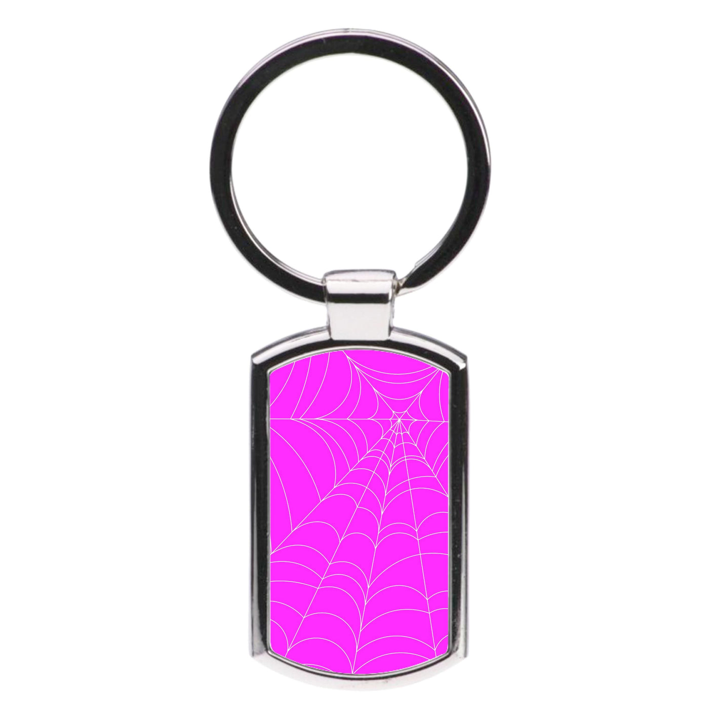 Pink Cobwebs Pattern Luxury Keyring