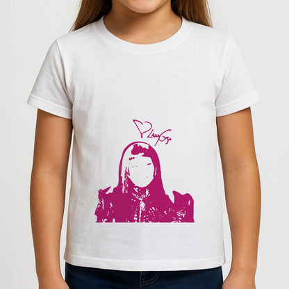 Pink Gaga Silhouette  Girls T-Shirt