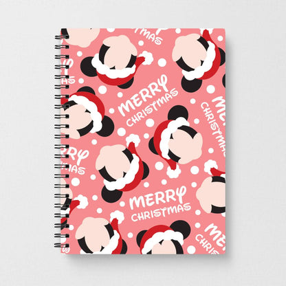 Merry Christmas Cartoon Mouse Pattern Notebook