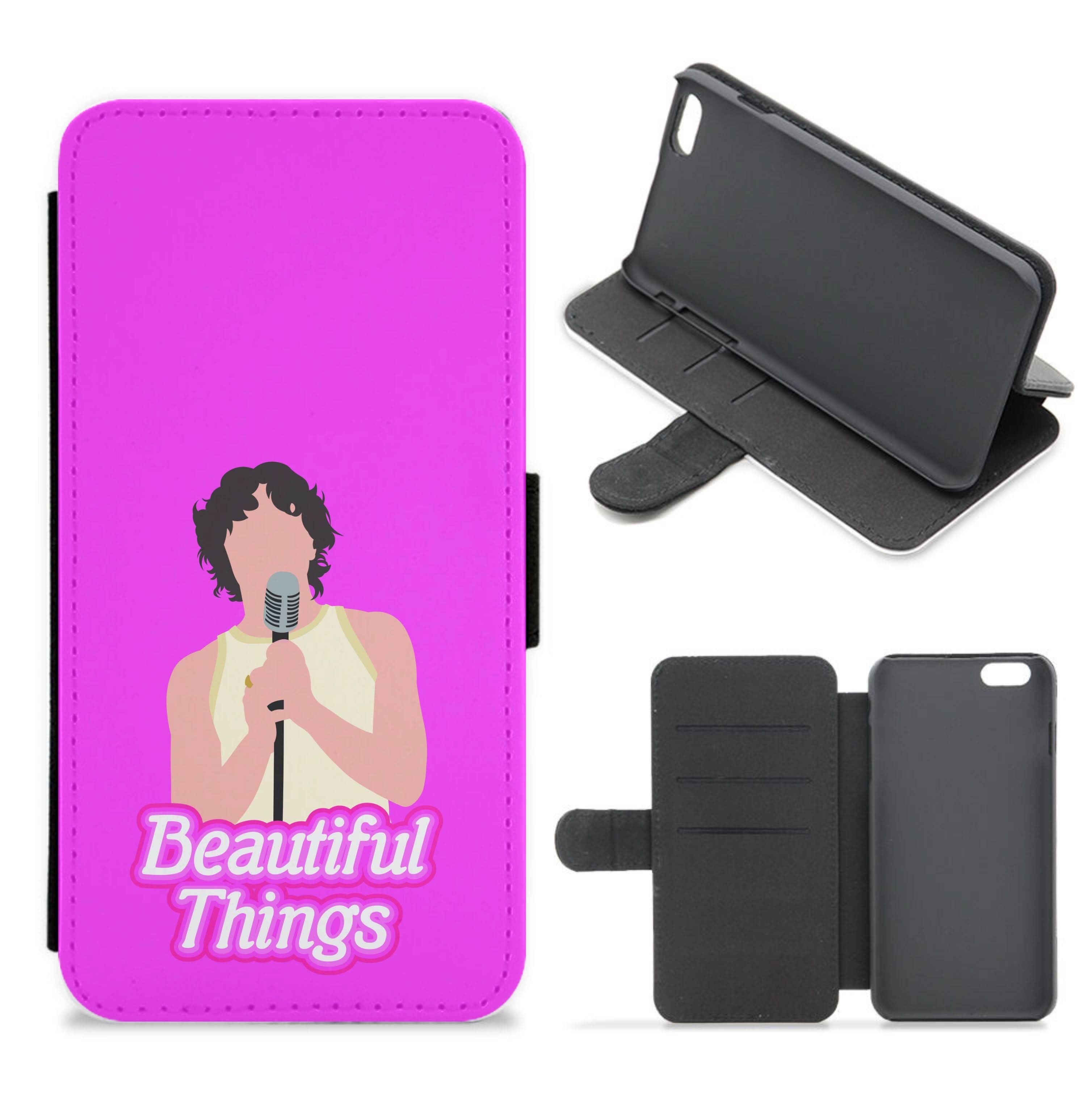 Neon Pink Beautiful Things Flip / Wallet Phone Case