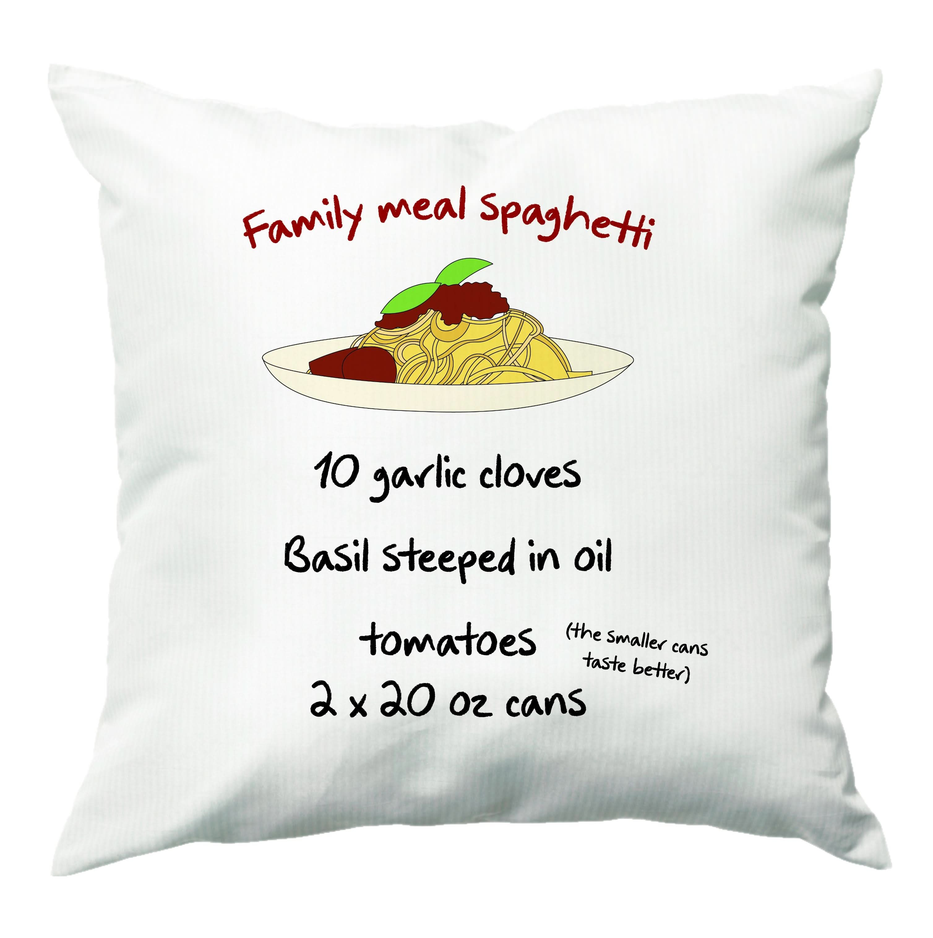 Family Meal Spaghetti Cushion