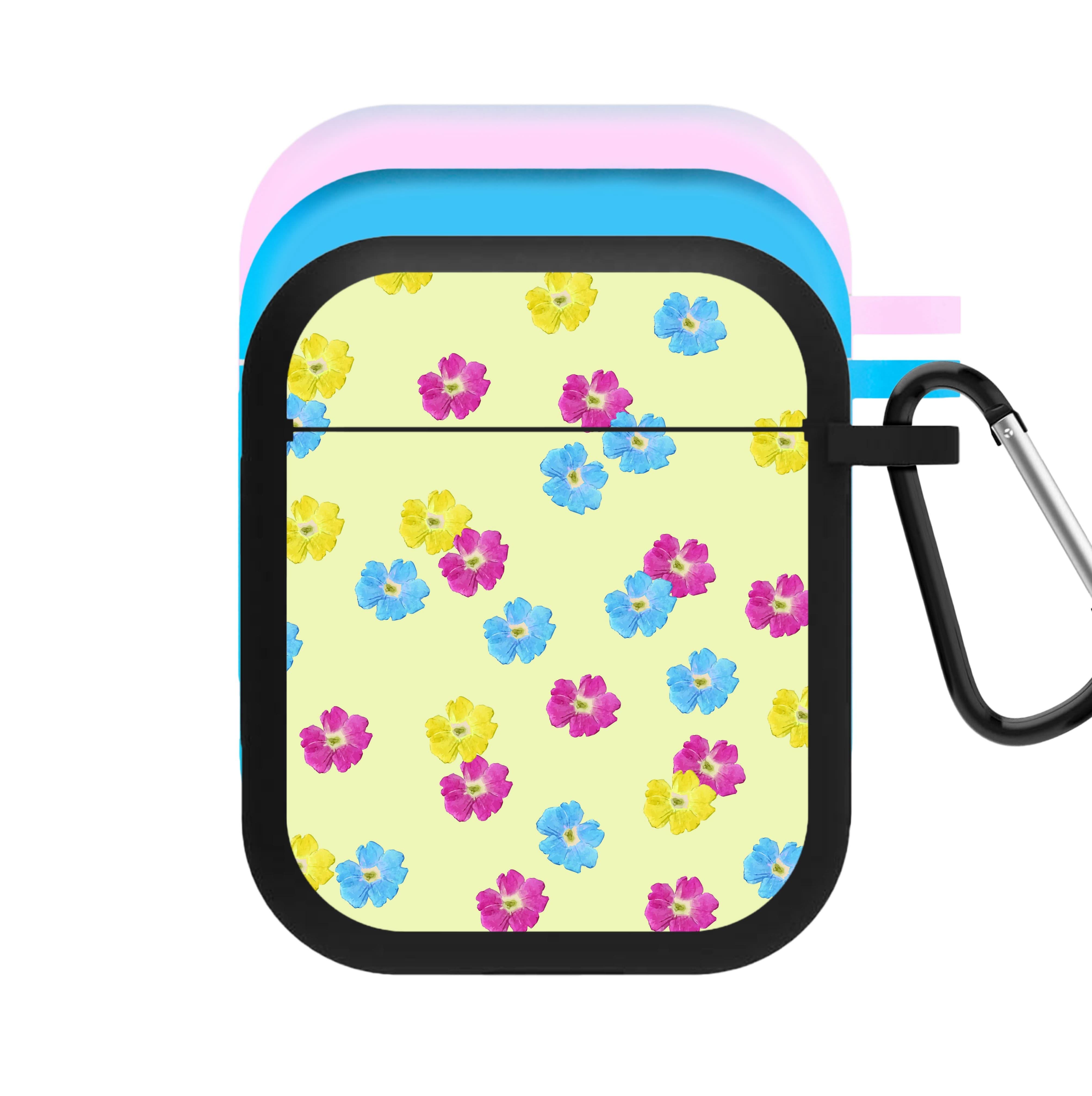 Pastel Pressed Flowers Pattern AirPods Case