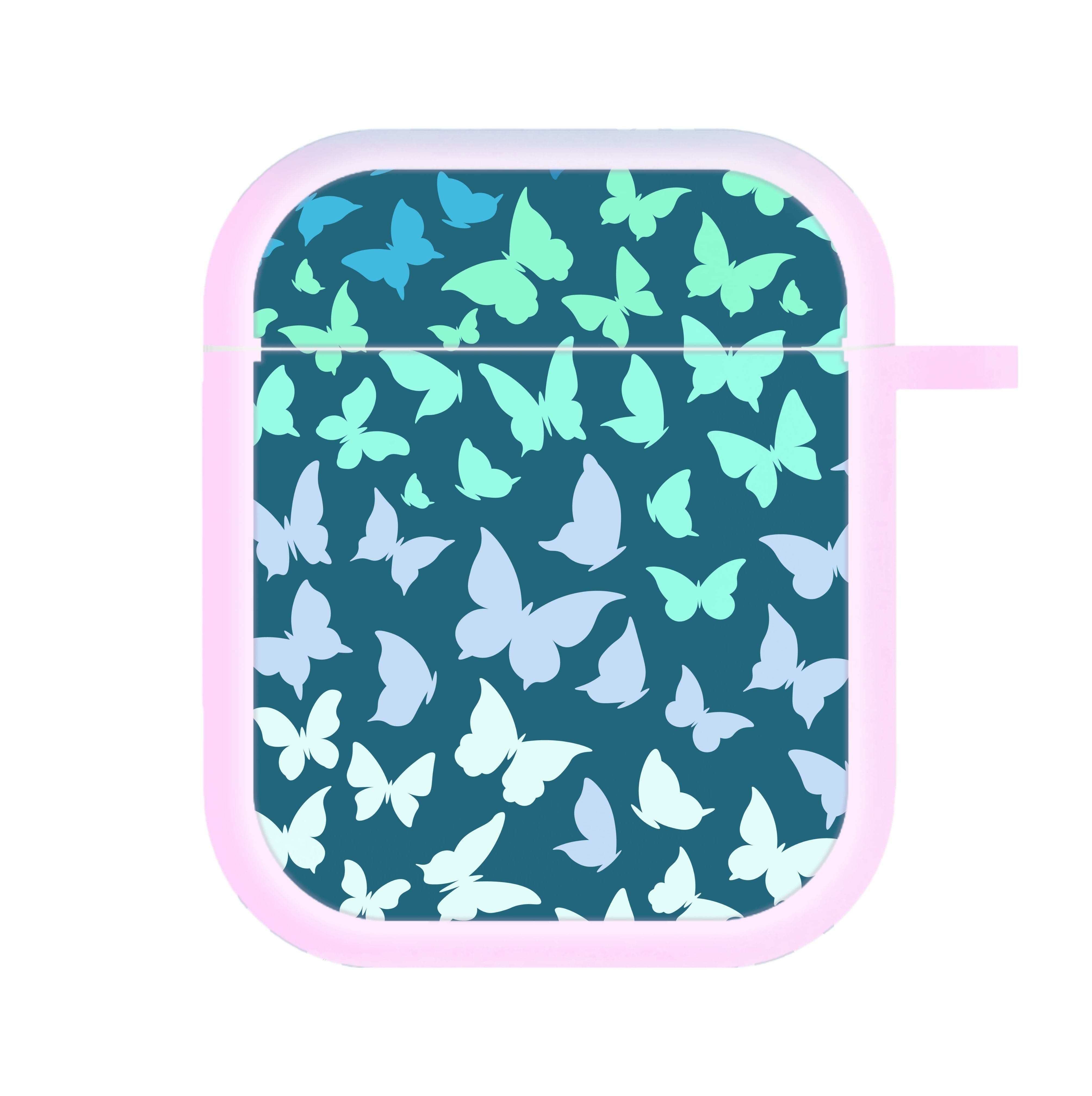 Blue Gradient Butterfly - Butterfly Patterns AirPods Case