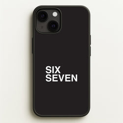 6 7 Black iPhone 13 Case