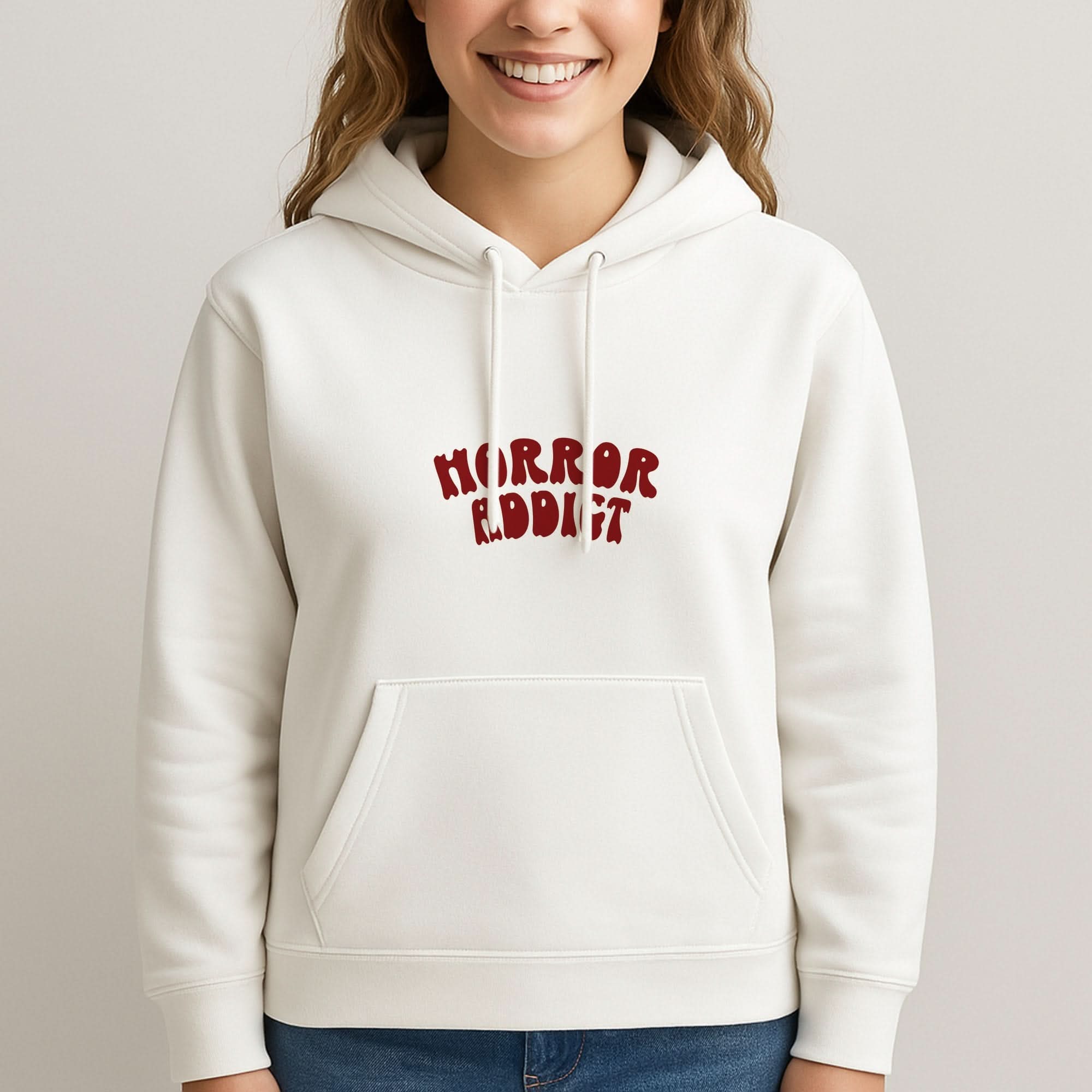 Horror Addict Womans Hooded Sweatshirt