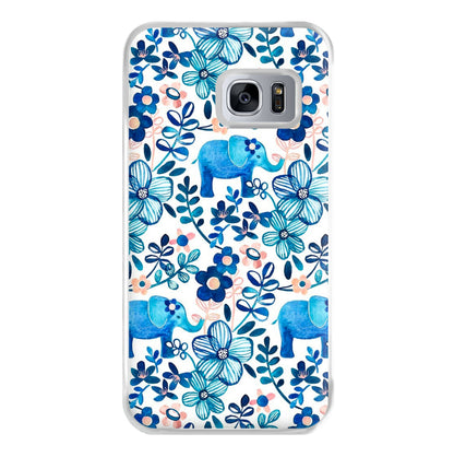 Elephant and Floral Pattern Phone Case