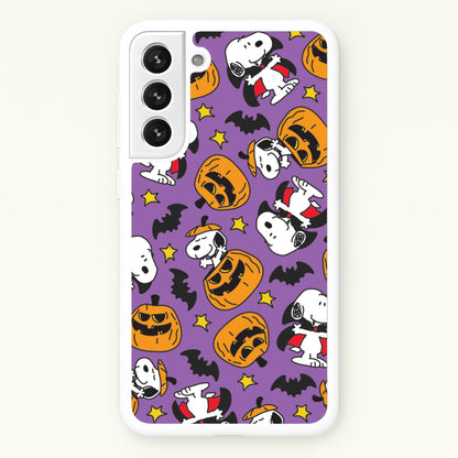 Cartoon Beagle Halloween Pattern Galaxy S21 Case