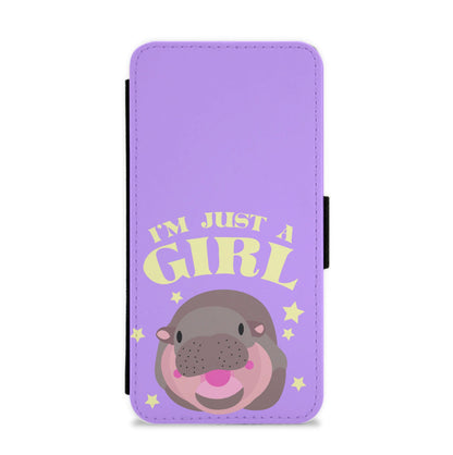 I'm Just A Girl Flip / Wallet Phone Case