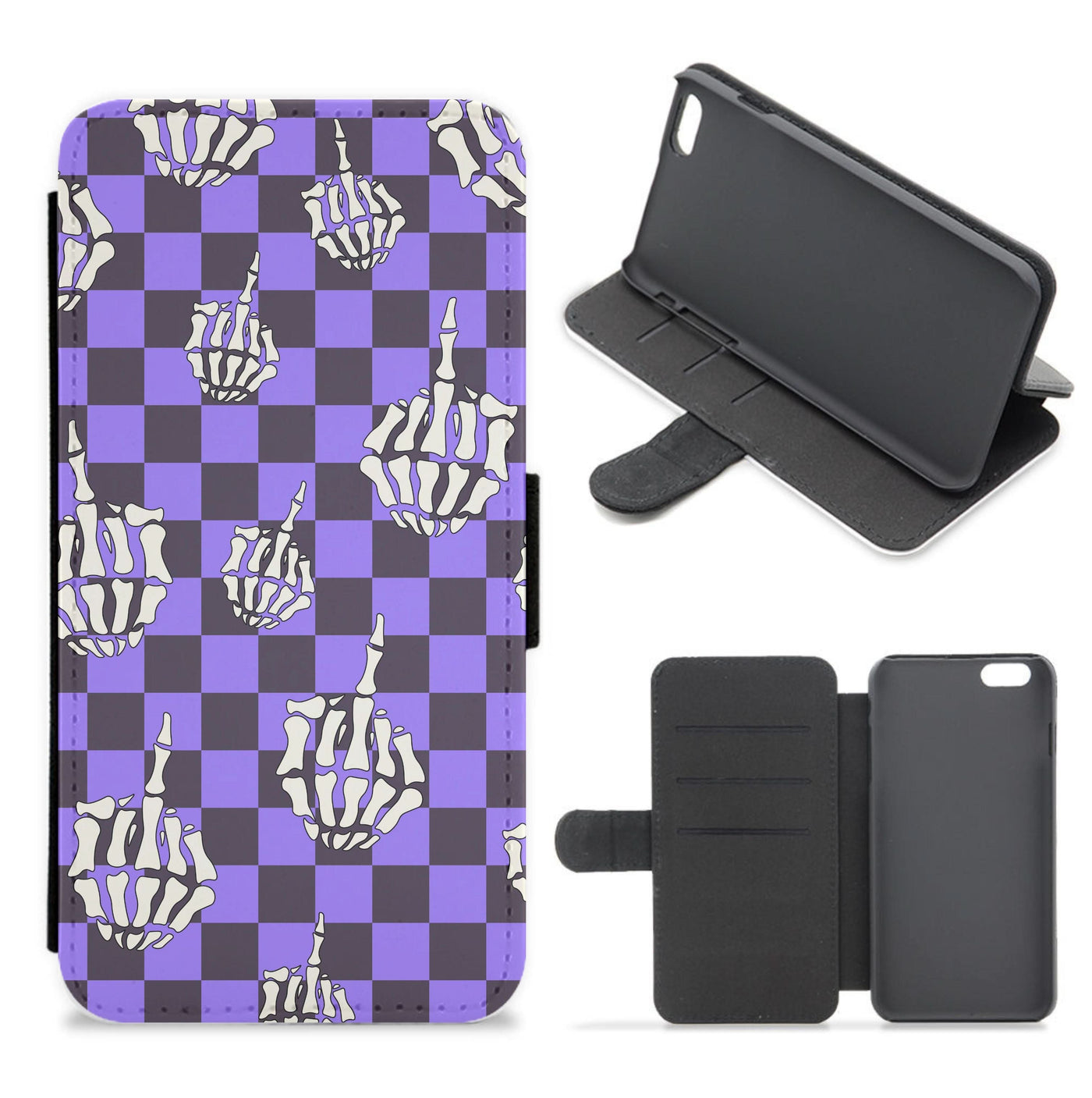 Purple Middle Finger Flip / Wallet Phone Case