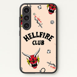 Hellfire Club Icons Collage Peach Galaxy S25 Plus Case