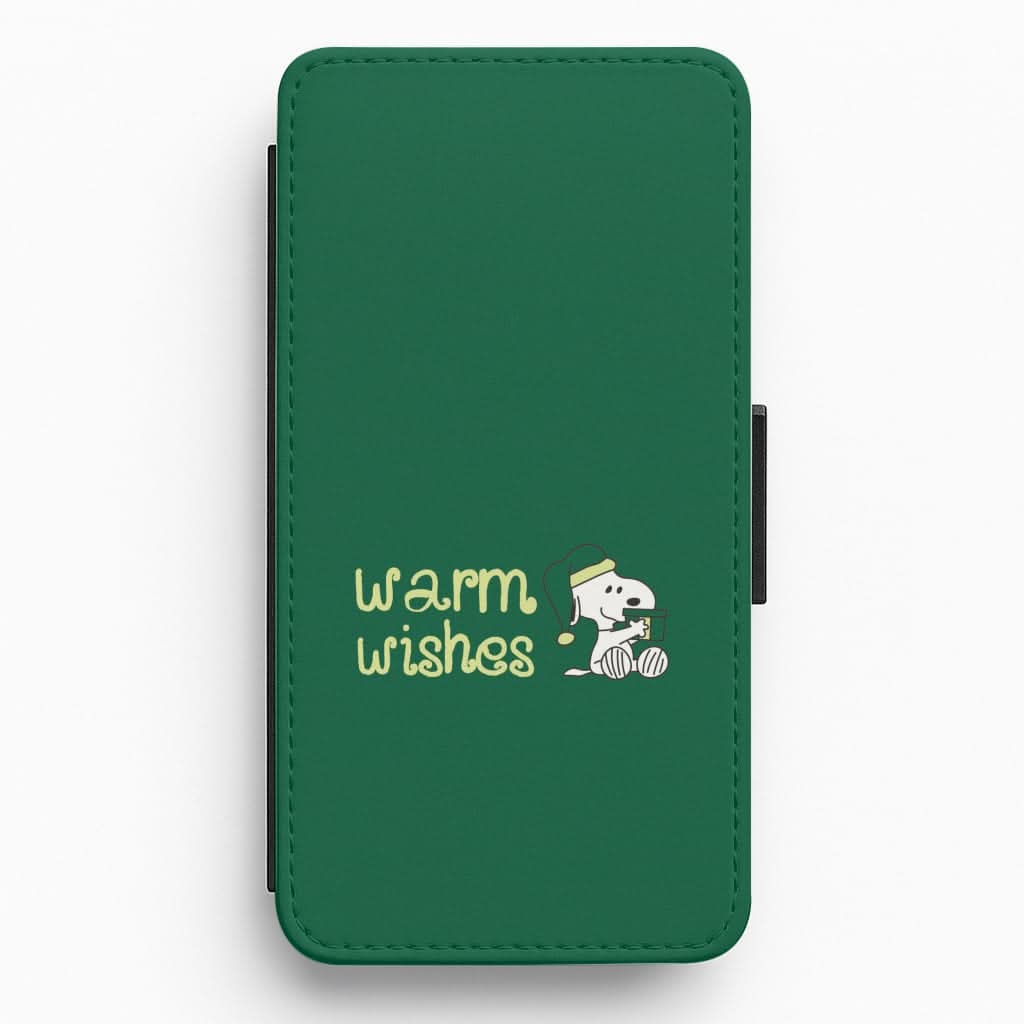 Cartoon Beagle Warm Wishes Flip / Wallet Phone Case